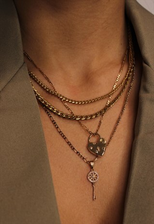 COLLIER CADENAS COEUR // HEART PADLOCK NECKLACE