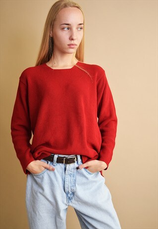90'S RETRO MINIMALIST OVERSIZED SLOUCHY NEUTRAL JUMPER TOP