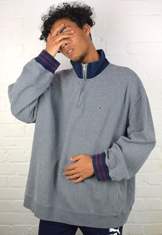 VINTAGE 90'S TOMMY HILFIGER 1/4 ZIP JUMPER