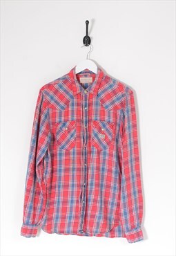 Vintage ralph lauren checked shirt red large BV8314