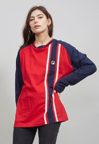 VINTAGE 90'S CLASSIC FILA TRICOLOUR SWEATSHIRT