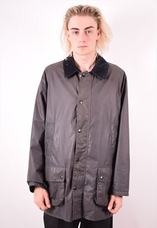 MENS VINTAGE JACKET LARGE GREY 90S