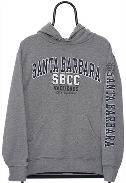 Vintage Santa Barbara SBCC Graphic Grey Hoodie Mens