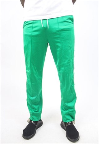 VINTAGE 90'S GREEN PATTERNED TRACKSUIT BOTTOMS