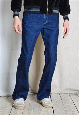 Vintage 90s Navy Blue Flare Denim Jeans