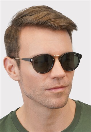 FULTON GRAY G15 ROUND MENS WOMENS SUNGLASSES