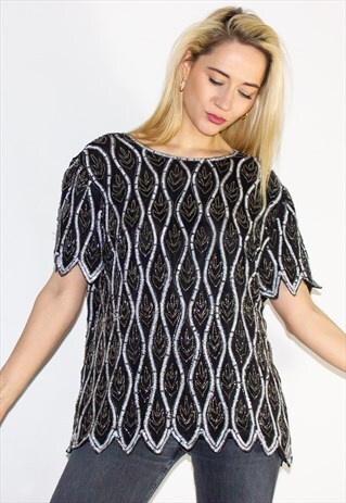 VINTAGE 90'S AMAZING BEADED TOP