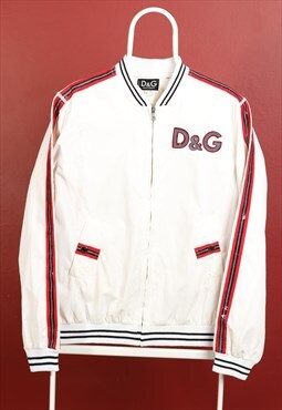 Vintage Dolce & Gabbana Windbreaker Jacket White Red
