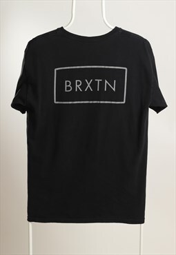 Vintage Brixton Crewneck Print T-shirt Black