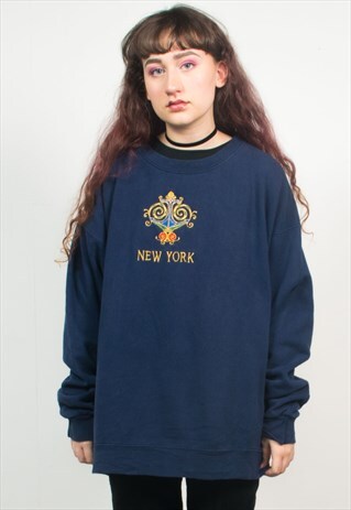 VINTAGE NEW YORK EMBROIDERED SWEATSHIRT