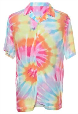 Vintage Tie Dyed Short Sleeved Shirt - L