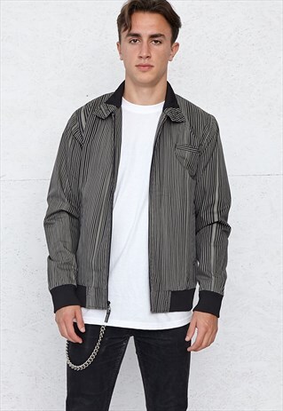 VINTAGE BLACK AND WHITE STRIPED JACKET