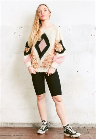 VINTAGE 80S GEOMETRIC SWEATER