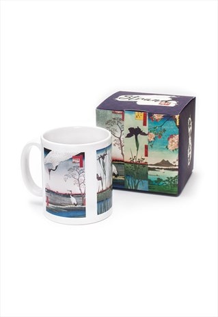 BOXED MUG SET JAPANESE UKIYO-E ART HIROSHIGE KAWAII CUTE CUP