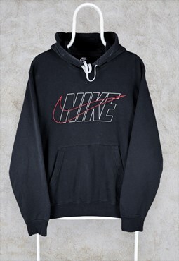 Nike Black Hoodie Embroidered Spell Out Men's Small