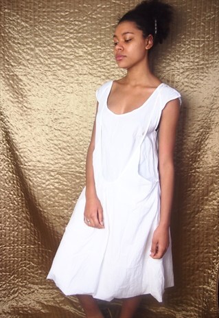 WHITE OVERSIZE JAPANESE STYLE DRESS