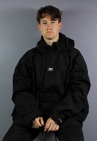 VINTAGE HELLY HANSEN WATERPROOF HOODED RAIN COAT/JACKET IN B