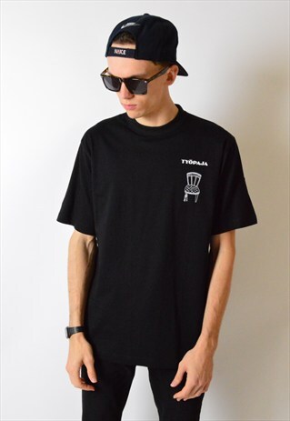 VINTAGE 90S BLACK MINIMALIST T-SHIRT