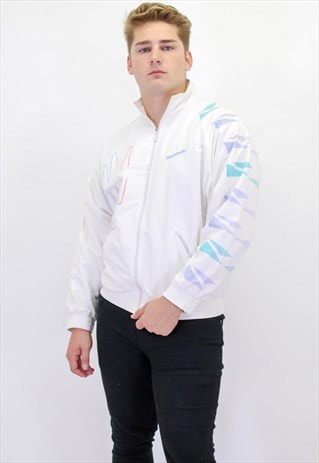 VINTAGE REEBOK SHELL JACKET IN WHITE