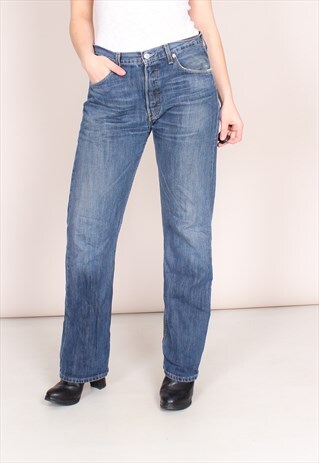 VINTAGE 90S MID RISE BLUE STRAIGHT LEG 501 LEVI'S JEANS