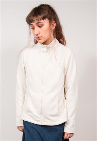 VINTAGE 90'S WHITE FLEECE JACKET
