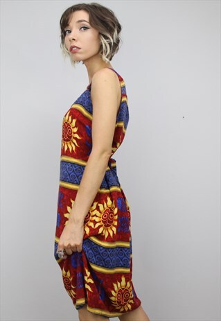 VINTAGE 90S PATTERNED SUMMER DRESS