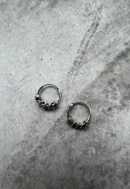 Small Bali 10mm - 925 Sterling Silver Bali Hoops for men