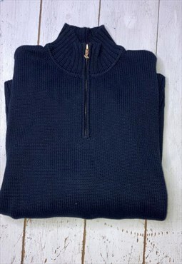 vintage knitted half zip ralph lauren jumper 