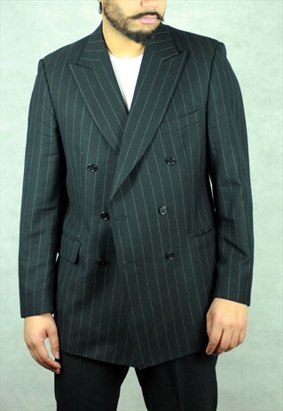 VINTAGE AQUASCUTUM STRIPED WOOL BLAZER