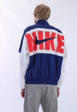 RARE 90S VINTAGE MENS NIKE BIG LOGO WINDBREAKER JACKET