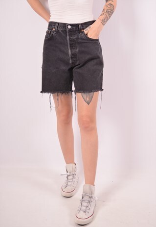 VINTAGE LEVI'S 501 DENIM SHORTS BLACK