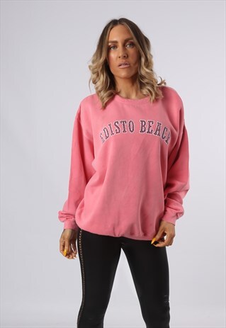 SWEATSHIRT JUMPER OVERSIZED EDISTO BEACH LOGO UK 18 (O4W)