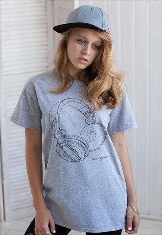 DJ SHIRT - HEADPHONES: MINIMAL DRUM N BASS HIP HOP PRODUCER