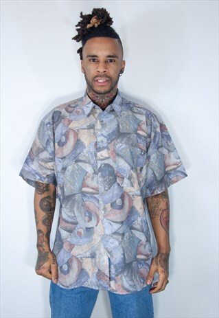 VINTAGE HAWAIIAN CRAZY PATTERNED SHIRT