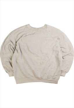 Vintage  Tultex Sweatshirt Plain Heavyweight Crewneck Beige