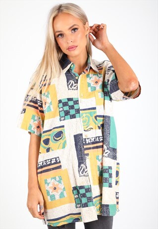 VINTAGE UNBRANDED PATTERN SHIRT S247