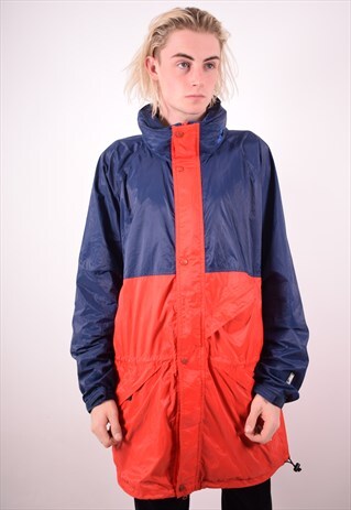 HELLY HANSEN MENS VINTAGE JACKET XL BLUE RED 90S