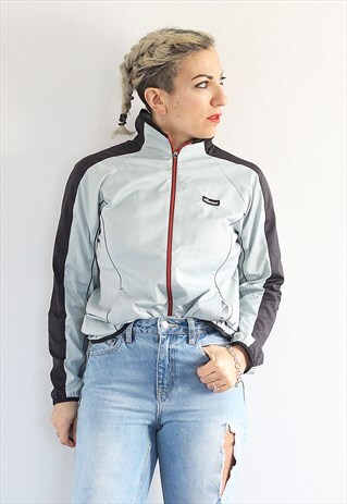 VINTAGE 1990S ELLESE GREY WINDBREAKER JACKET