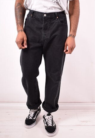 LEVI'S 501 MENS VINTAGE JEANS W36 L30 BLACK 90S