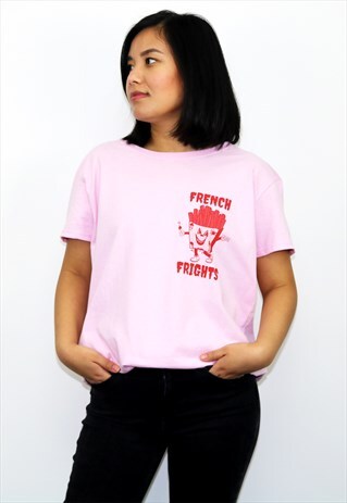 FRENCH FRIGHTS WOMEN'S BACK PRINT T SHIRT