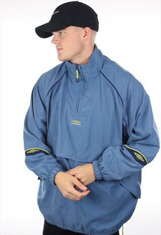 VINTAGE UMBRO 1/4 ZIP WINDBREAKER JACKET