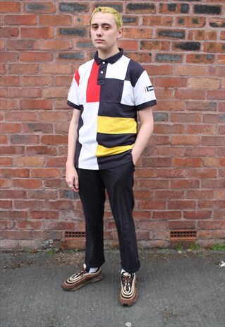 TOMMY HILFIGER STRIPED COLOURBLOCK POLO