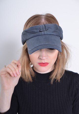 VINTAGE NIKE VISOR BASEBALL CAP HAT BLACK