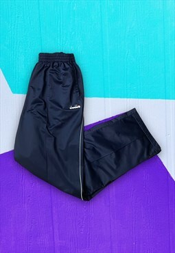 Vintage Navy Blue Diadora Tracksuit Bottoms 