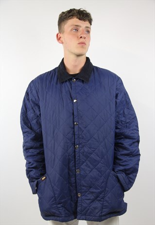 VINTAGE NAVY QUILTED JACKET
