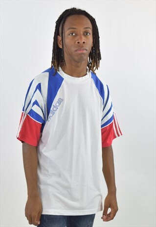VINTAGE WHITE ADIDAS 90S SPORTS T SHIRT