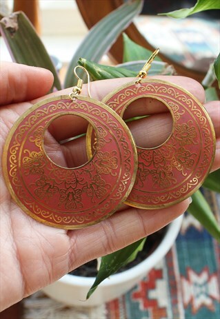 FAIRTRADE MANDALA ROSE EARRINGS