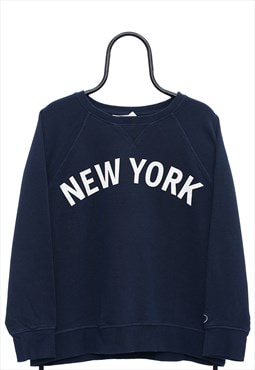 Retro New York Graphic Navy Sweatshirt Womens