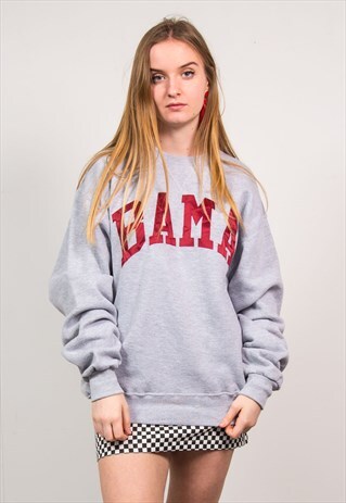 90'S VINTAGE GREY ALABAMA UNIVERSITY USA SWEATSHIRT