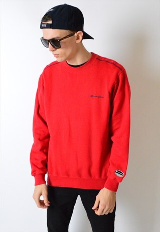 RED CHAMPION SWEATSHIRT JUMPER